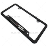 Gloss Black Front or Rear Audi Ring Logo Emblem License Plate Frame Cover Gift