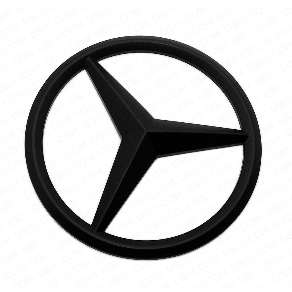Mercedes Front Grill Overlays Add-On Logo Cover Emblem AMG Sport 3D Matte Black
