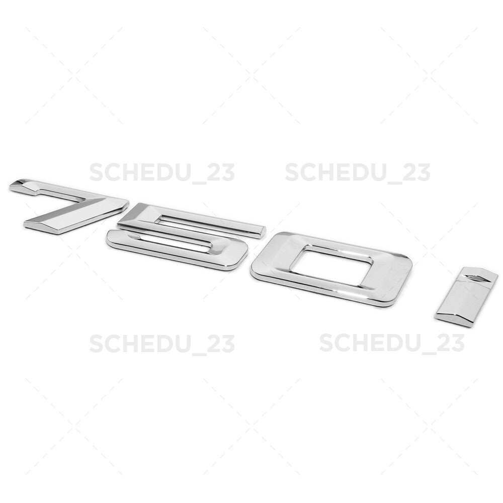 Chrome 750i Letter Logo Emblem Badge Trunk Lid M Power Sport Performance F01 F04