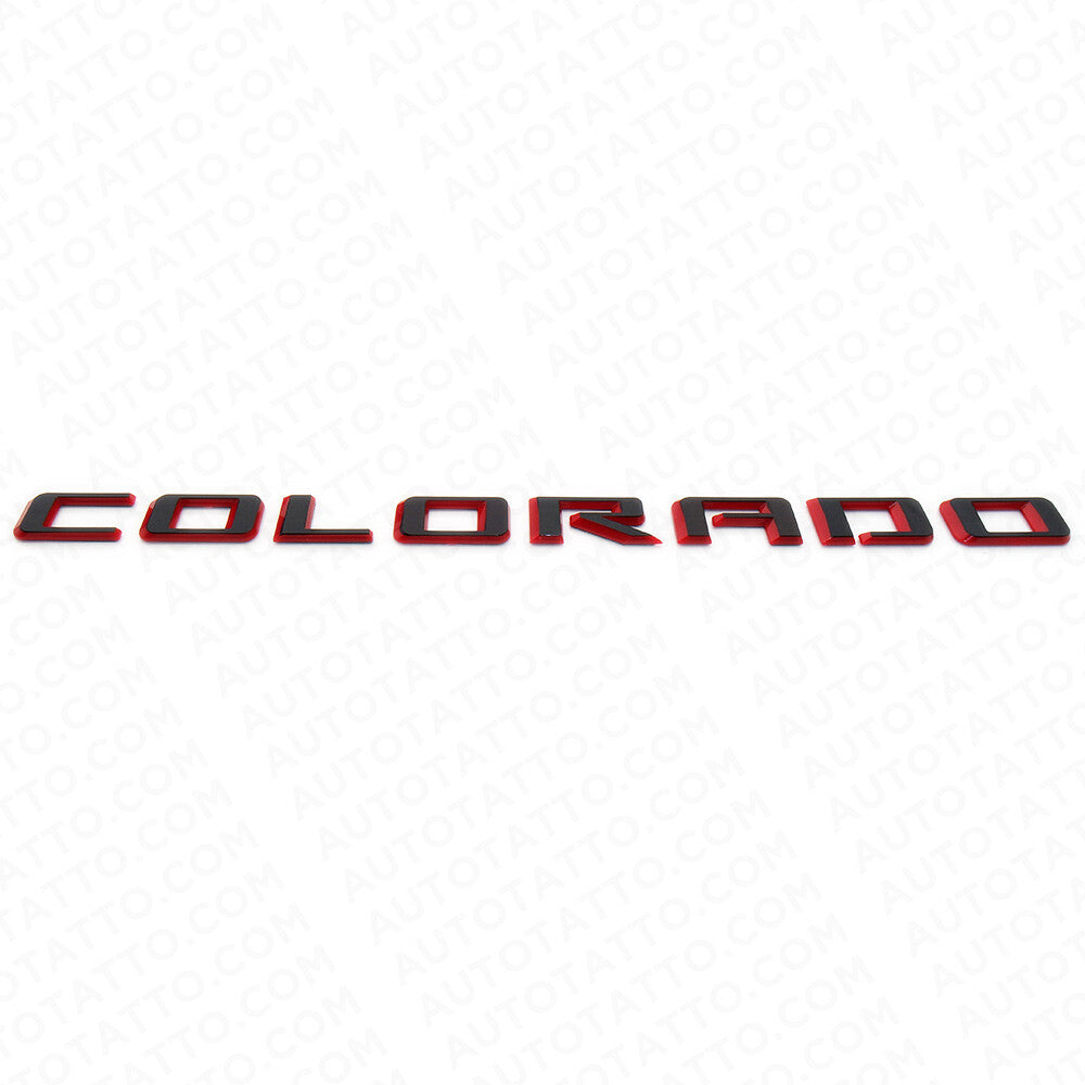 4x 21+ Chevy Colorado V6 Fender & Tailgate Redline Badge 3D Logo Emblem Truck