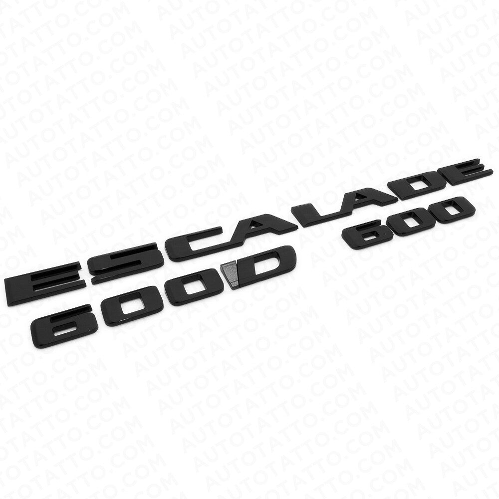 For Cadillac Escalade 600 600D Gloss Black Rear Liftgate Emblem Badge Package