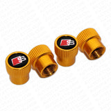For Audi S Roundel Car SUV Wheels Tire Air Valve Caps Stem Dust Logo Cover Sport