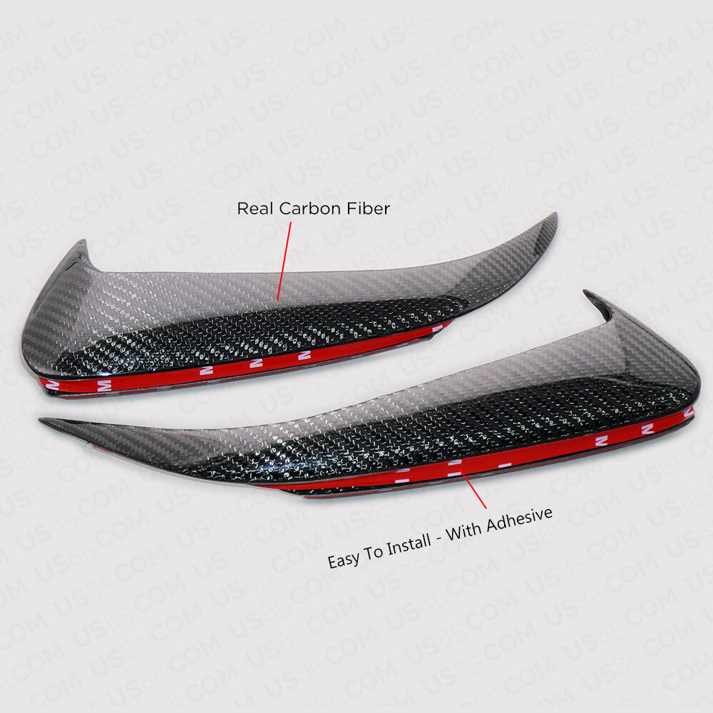 15-20 C-Class W205 4DR Rear Bumper Real Carbon Fiber Side Vents Spoiler Forged