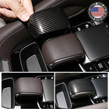 Carbon Fiber Central Control Armrest Decorative Cover Trim For GLE GLS Class