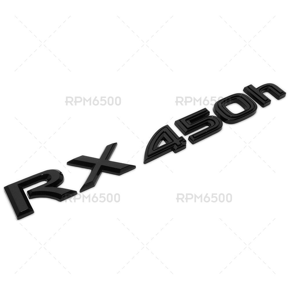 Lexus Liftgate Gloss Black RX 450h Letter Logo Badge Car Emblem Replace F-Sport
