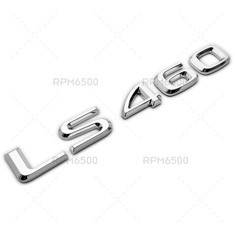 For Lexus Rear Turnk Lid OEM Chrome LS 460 Letter Logo Badge Emblem Car Replace