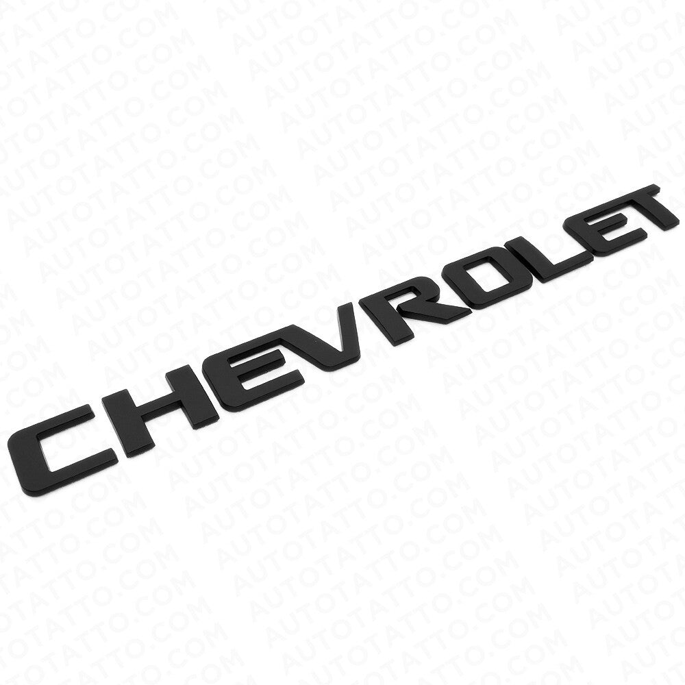 Chevy Chevrolet Truck Lifgate Letter Badge Logo Emblem Matte Black Large Size