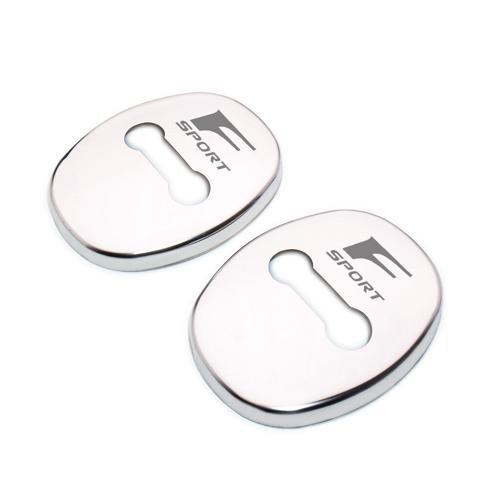 2X Stainless Steel Auto Car Door Striker Cover Lock Buckle Cap F-SPORT For Lexus