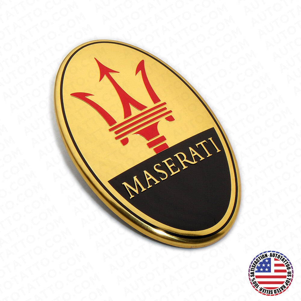 Maserati Ghibli Quattroporte Granturismo Front Bumper Logo Emblem Badge Gold