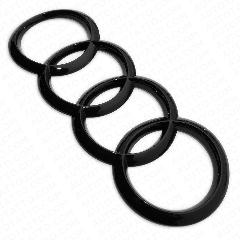 12-18 Audi A7 S7 RS7 Rear Liftgate Trunk Sign Logo Ring Badge Emblem Gloss Black
