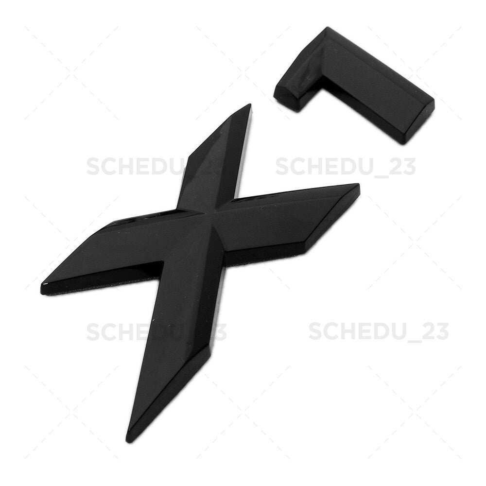 16-18 Gloss Black X1 Letter Logo Emblem Badge Rear Liftgate Nameplate M Sport