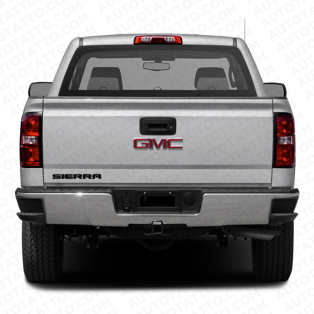 GMC 07-20 Sierra Front Door / Tailgate Badge Emblem Adhesive Nameplate - Black