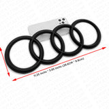 For Audi Matte Black Front Grille Rings Badge Logo Emblem Q3 Q5 SQ5 Q7 A6 A7 S7