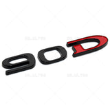 Tesla Rear Liftgate Lid Model 90D Nameplate Logo Badge Emblem Sport Black & Red