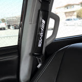 AMG Car Carbon Fiber Seat Belt Cover Safety Shoulder Strap Cushion Pad Harness