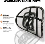 Universal 2x Mesh Back Support Lumbar Brace For Car Office Seat Chair Cushion