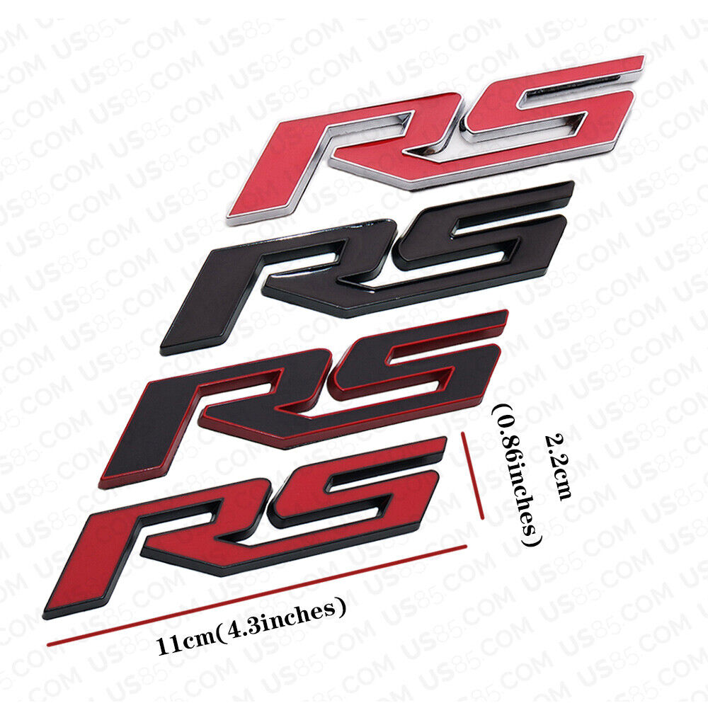 3D Fashion Metal RS Car Decal Badge Emblem Sticker for Chevry Auto Decoration