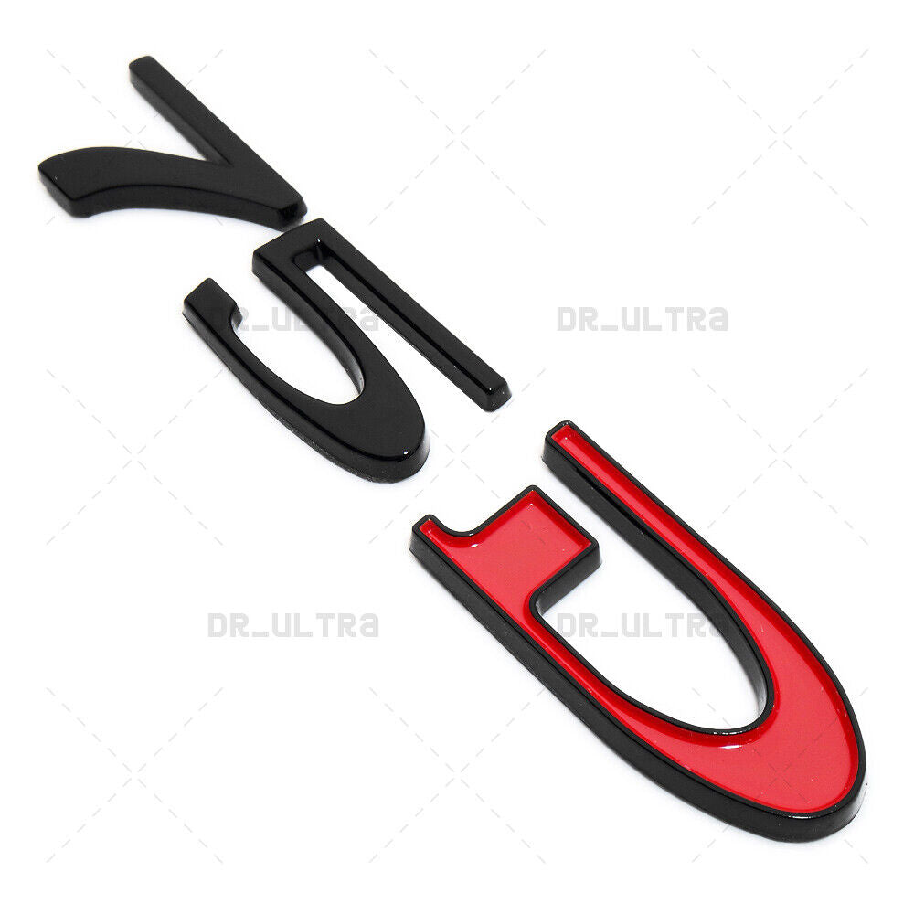Tesla Rear Liftgate Lid 75D Letter Nameplate Logo Badge Emblem Sport Black Red