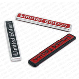 Universal 3D Fashion Metal Limited Edition Car Decal Badge Sticker Decoration