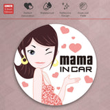 Universal Women's Mama in Car Pregnant Lady Sticker Car SUV Decoration Decal