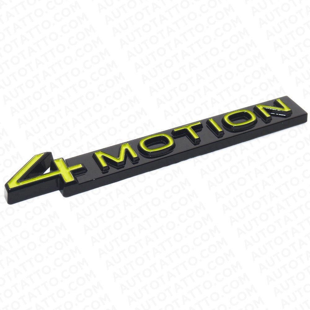 For 18-23 VW 4 Motion Rear Trunk Nameplate Badge Emblem Black Green Sport