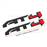 2x GMC Canyon Sierra AT4 Side Front Door Badge Emblem Nameplate OEM Black Red