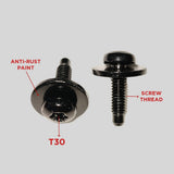 10 pcs For MINI Cooper M6X20 Screw F54 F55 F56 F60 Countryman Black
