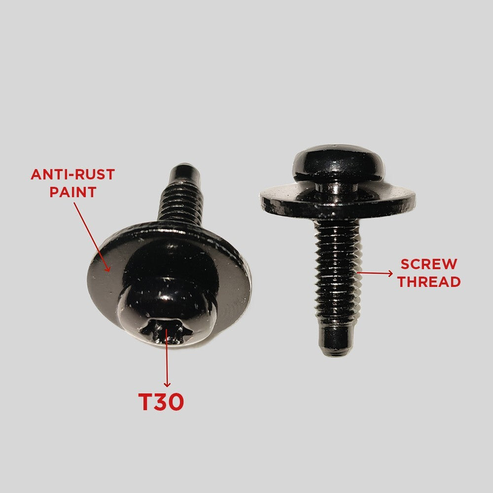 10 pcs For MINI Cooper M6X20 Screw F54 F55 F56 F60 Countryman Black