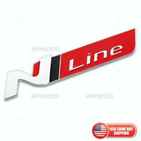 Universal Car Fender Side Marker Logo Badge Nameplate Emblem Sport Chrome Red
