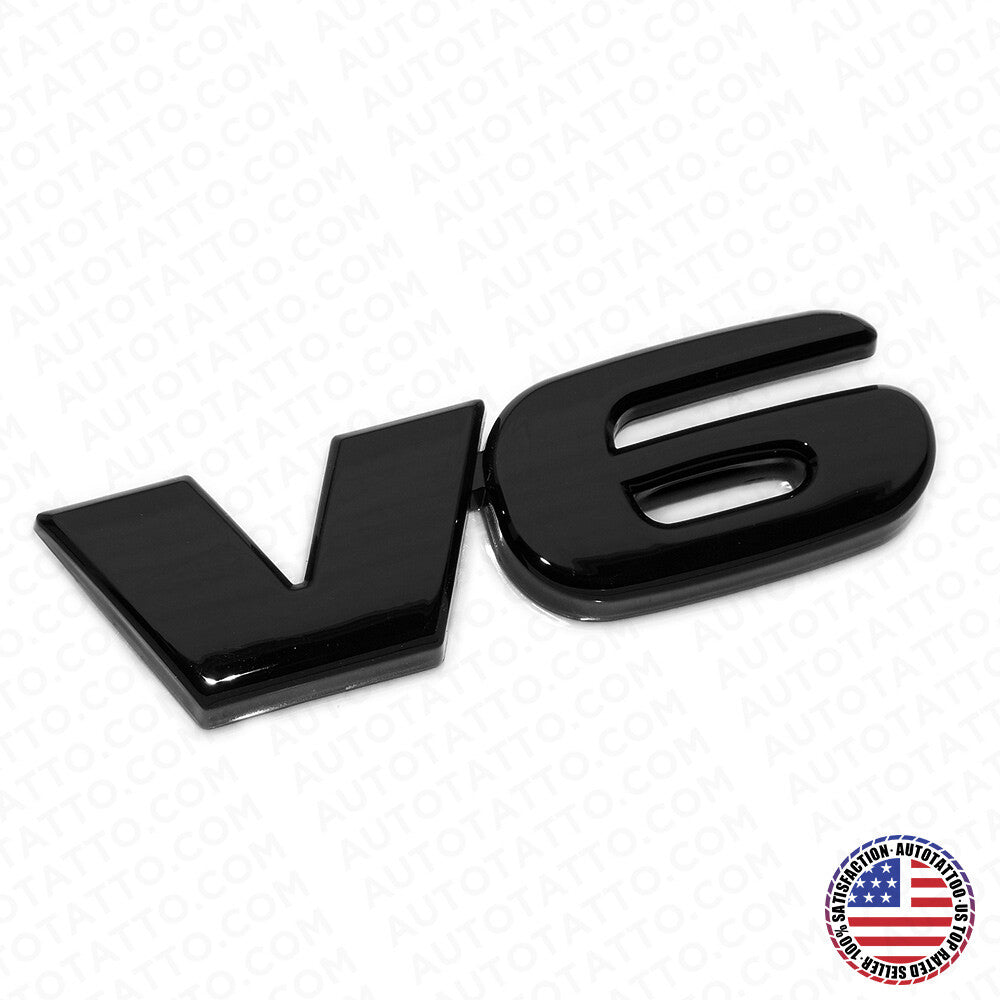 Tacoma Pickup Truck V6 Tailgate Rear Body Nameplate Logo TRD Emblem Gloss Black