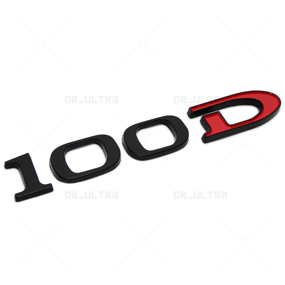 Tesla Rear Liftgate Lid Model 100D Nameplate Logo Badge Emblem Sport Black Red