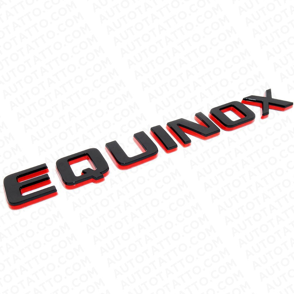 17-24 Chevy Equinox Liftgate Nameplate Letter Badge Redline Emblem Black & Red