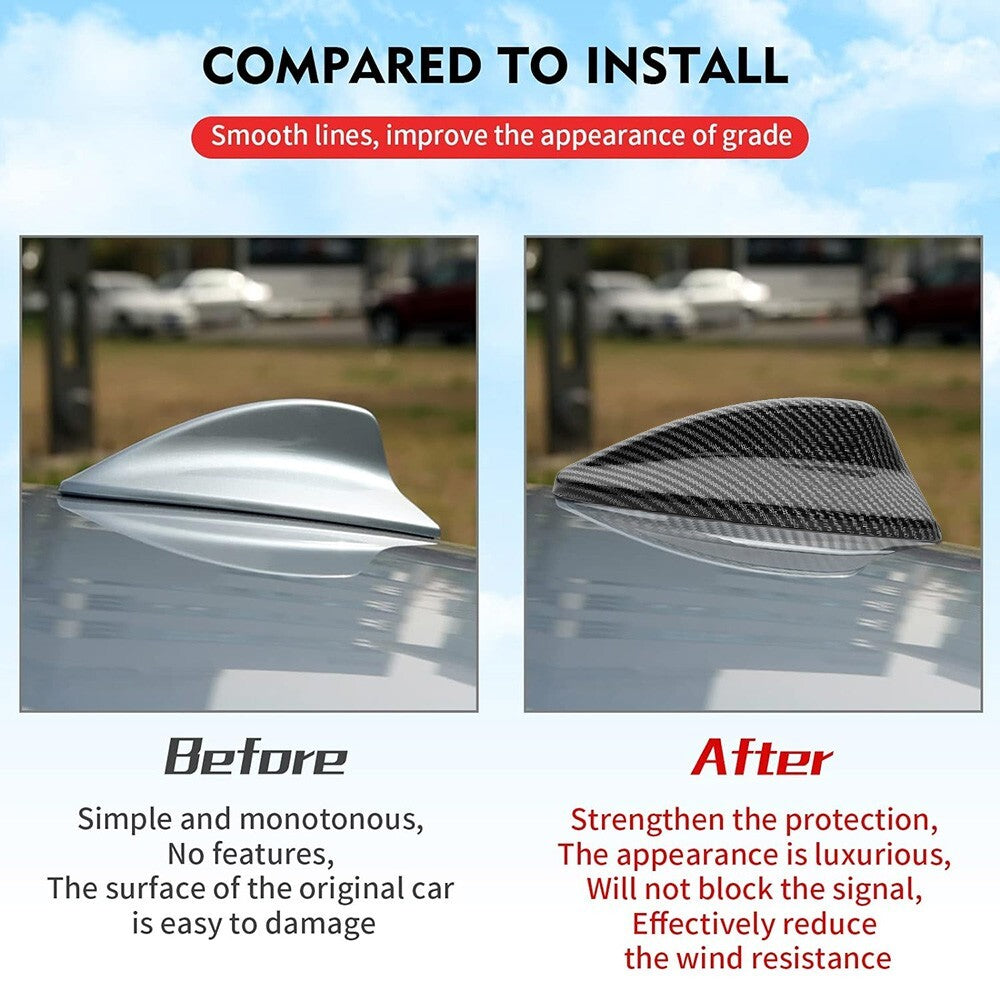 BMW E90 E91 E92 3 Seires M3 E82 Carbon Fiber Style Shark Fin Antenna Cover Cap
