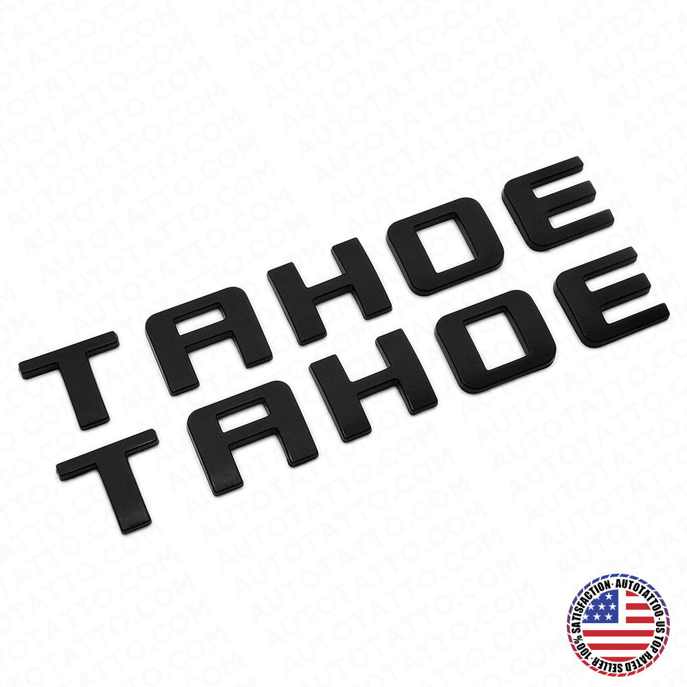 2x Chevy Tahoe Front Door Liftgate Nameplates Letter 3D Emblem Z71 Matte Black