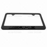 1x Mercedes-AMG 3D Gloss Black License Plate Frame Cover Decorate + Screw Caps