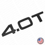 Audi Car Rear Trunk Deck Lid 4.0T Turbo Nameplate Emblem Badge Matte Black Sline