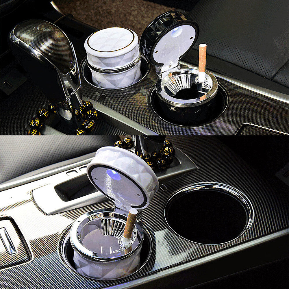 Smoke Cigarette Butts End Car Truck Suv Cup Holder Ashtray Trash Vent Tray White