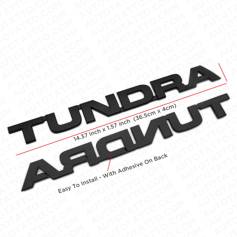 07-14 Black Tundra Letter Side Door Tailgate Nameplate Emblem Badge Logo TRD