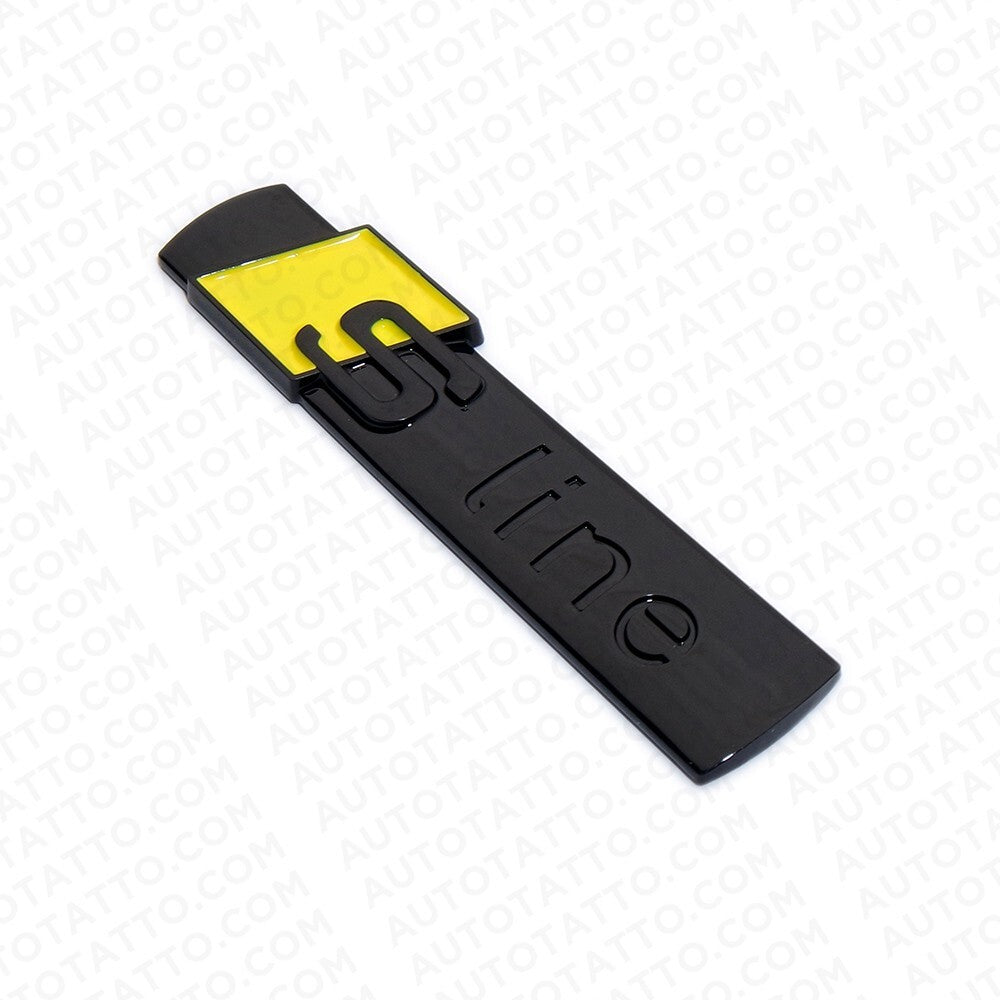 2pcs Sline S LINE Side Fender Marker Emblem Decal Badge Decorate Sport Yellow