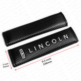 For Lincoln Carbon Car Seat Belt Cover Safety Shoulder Strap Cushion Pad Harness