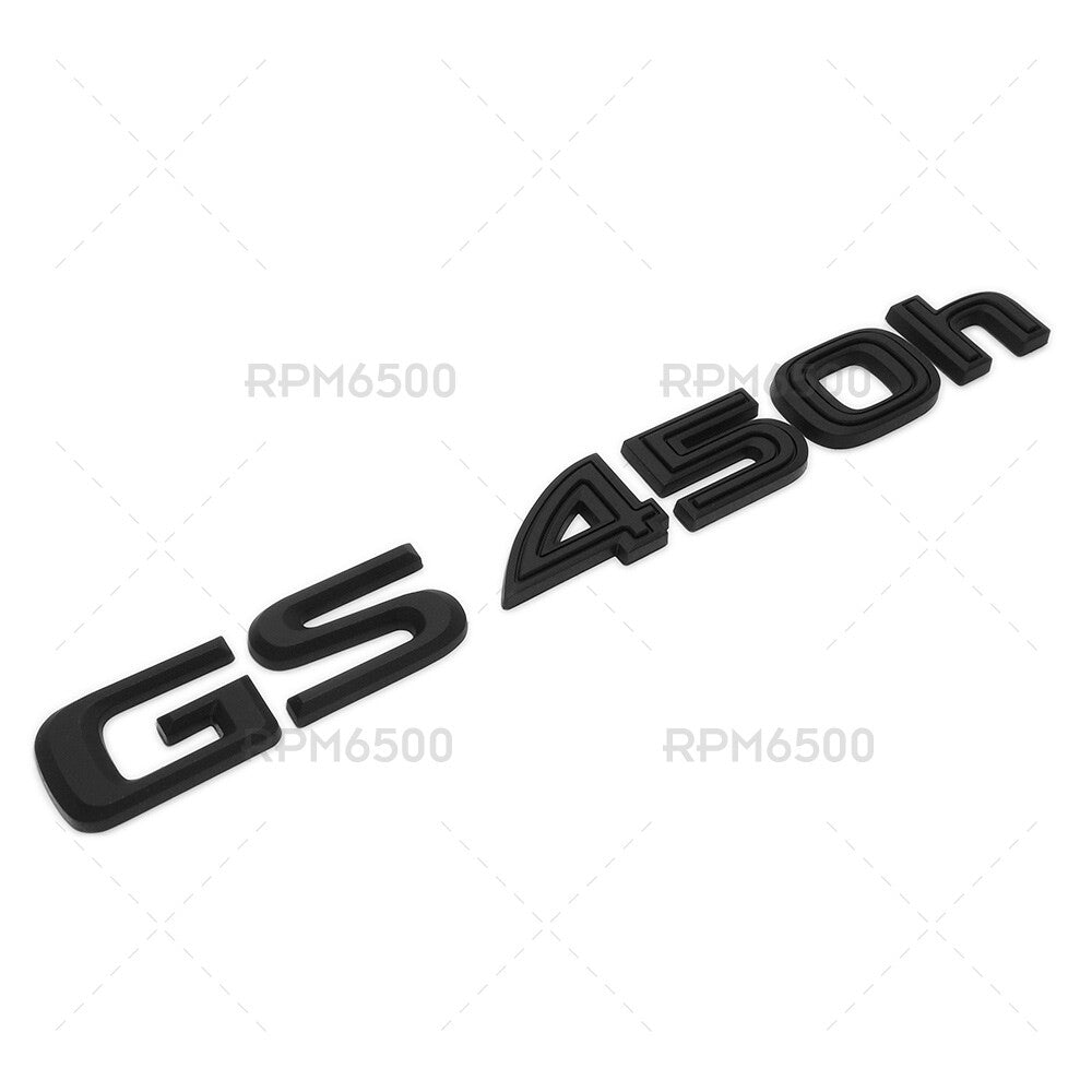 Lexus Rear Trunk Matte Black GS 450h Letter Logo Badge Emblem Replace F-Sport
