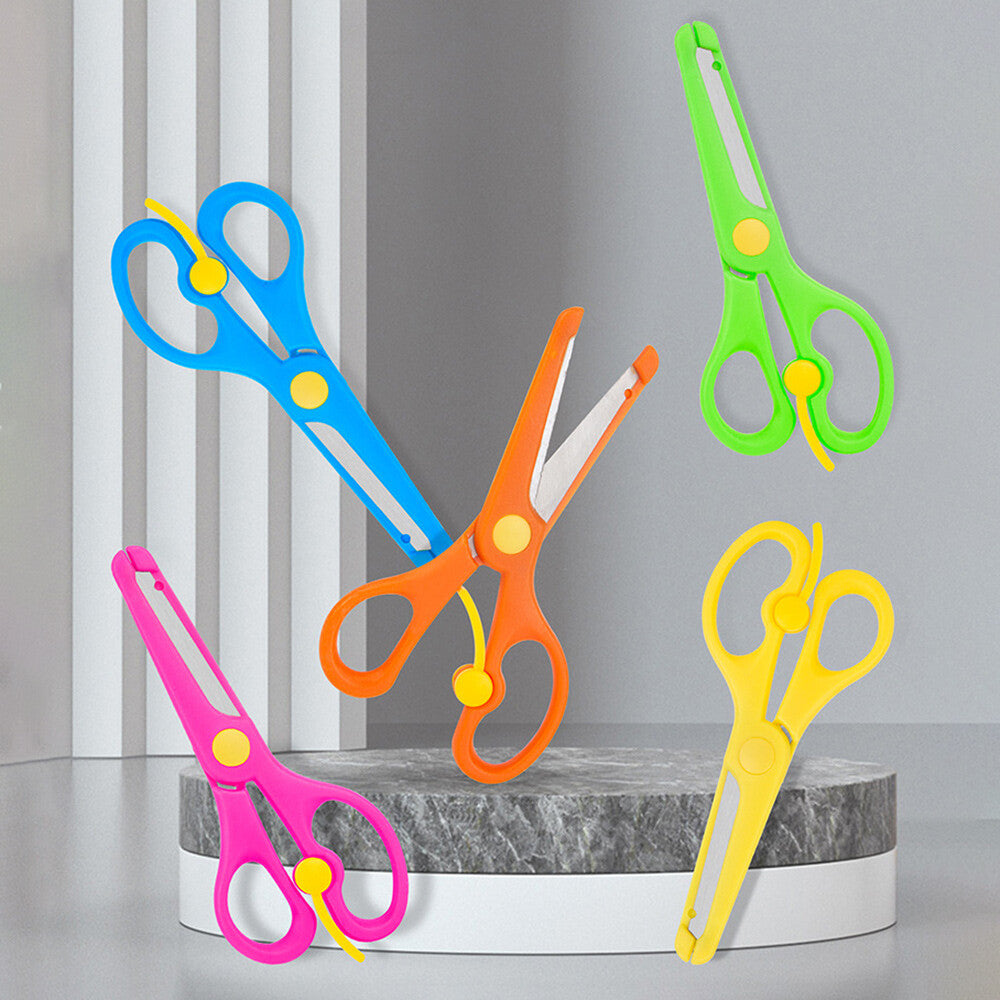 5PCS Children Kids Students Adult Anti-pinch Safety Art Craft Shears Scissors