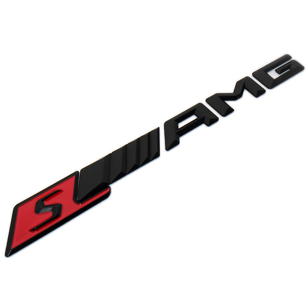 Mercedes S AMG Edition Trunk Emblem Logo 3D Sticker Badge Decoration Sport Red