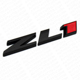 3x Camaro Hood or Rear Bumper ZL1 Nameplate Logo Sport Emblem Decorate Black Red