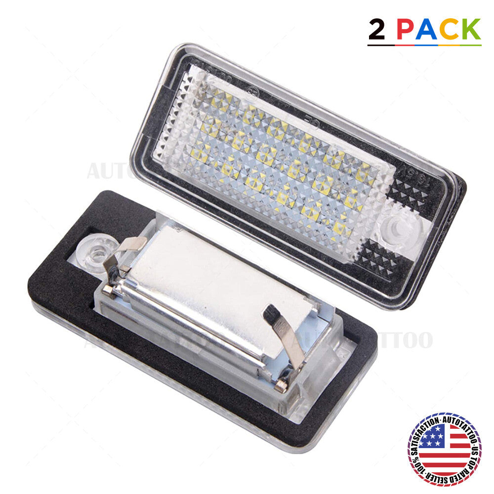 2x No Error LED License Plate Light 6000K Pure White For Audi A3 A4 A6 A8 S6 Q7
