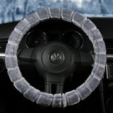 Universal Soft Warm Bamboo Style Faux Fur Car Steering Wheel Cover Decoration