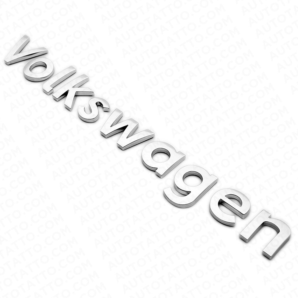 Universal Chrome Rear Liftgate Badge Sport Volkswagen Letter Emblem For VW