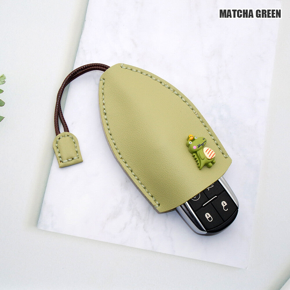 Universal Cute Cartoon Lady Car Key Fob Holder Cover Case Keychain Ring Gift
