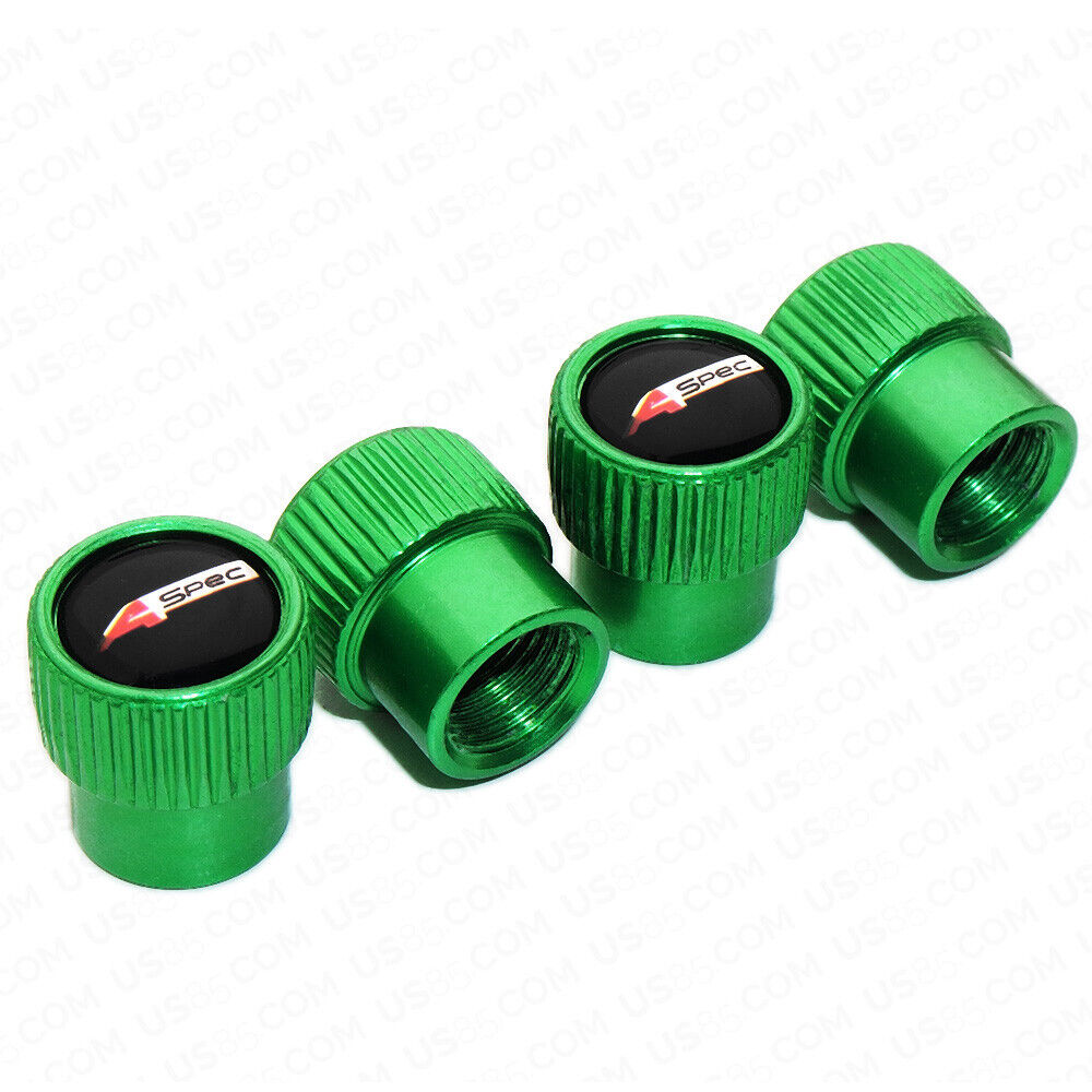 For Aspec Roundel Style Car Wheels Tire Air Valve Caps Stem Dust Cover Sport