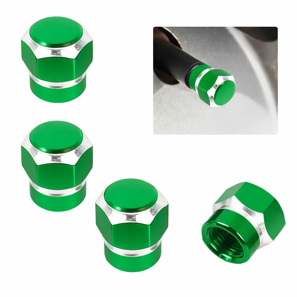 4pcs Hex Tire Wheels Air Valve Stem Caps Cover Car Truck Hotrod ATV Decorate